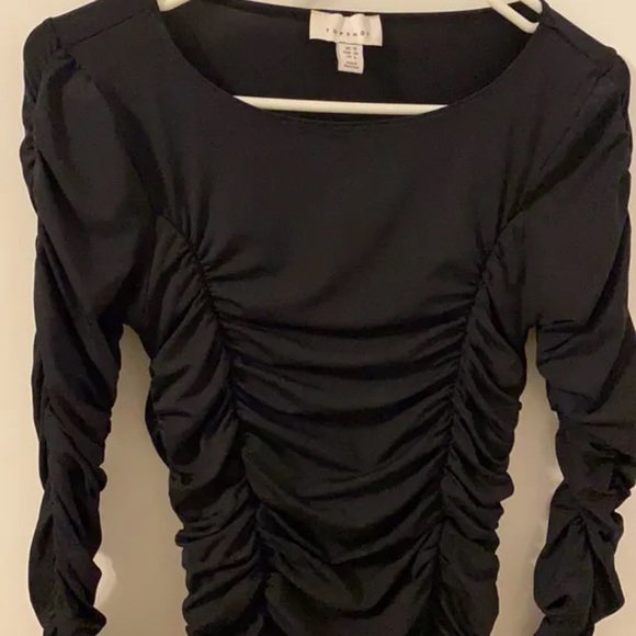 Topshop black ruffle top - Picture 5 of 6